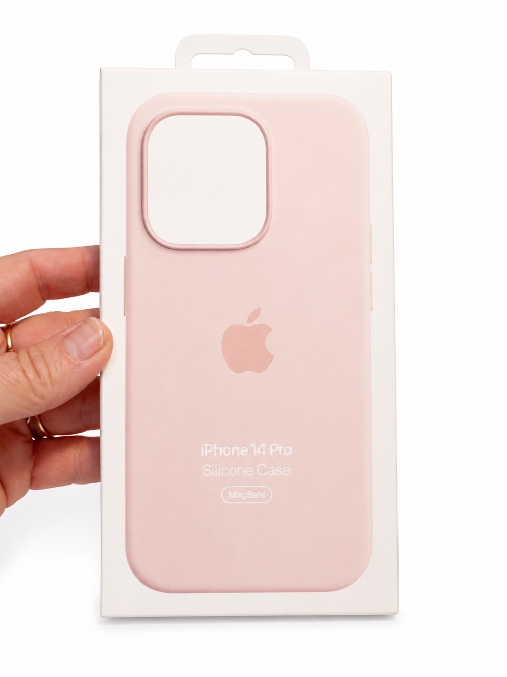 Apple iPhone 14 Pro Silicone Case with MagSafe in Chalk Pink new